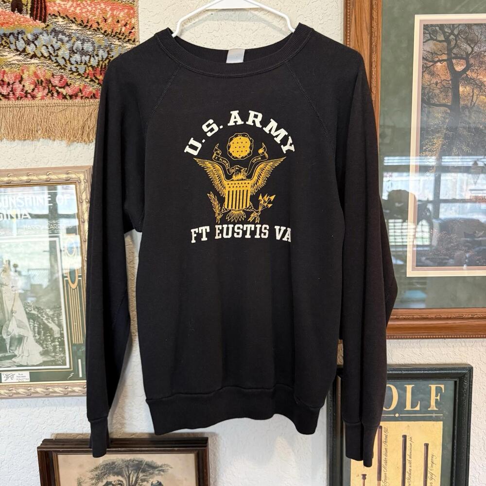 Vintage 60s/70s RARE United States Army Fort Eustis Virginia Sweatshirt Sz Large